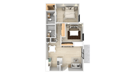 two bedroom floorplan