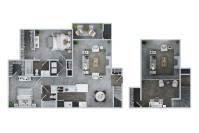 2 BED - 2 BATH | Baldwin East W/Loft at Town Walk at Hamden Hills, Hamden, CT