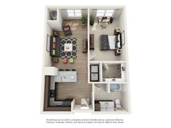 Studio | 1 Bath