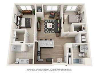 2 Bed | 2 Bath