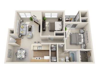 2 Bedroom | 1 Bath with Balcony  at Middletown Brooke Apartments, Middletown