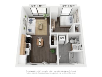 1 Bed / 1 Bath