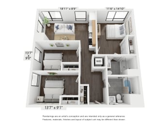 3 Bed / 2 Bath
