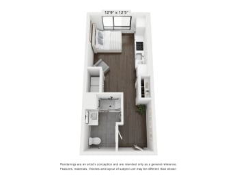AG2 Floor Plan at The Indie, Massachusetts