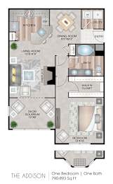 The Addison Floor Plan at Harbor Village at the Commons, Wakefield, Rhode Island