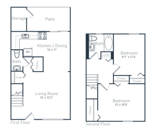 2 bed 1.5 bath at Courthouse Green Apartments, Chesterfield