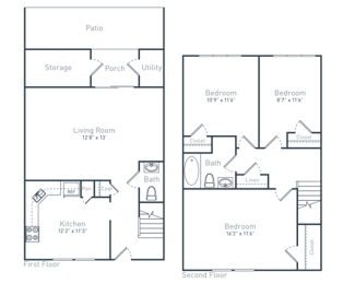 3 bed 1.5 bath A at Courthouse Green Apartments, Virginia