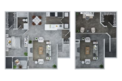 1 BED - 1 BATH | Whitney East W/Loft at Town Walk at Hamden Hills, Connecticut, 06518