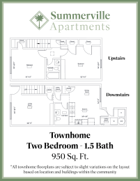 a poster for the apartments brochure showing a floor plan of the building