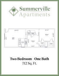 a diagram of two bedrooms and one bath with a floor plan of a house