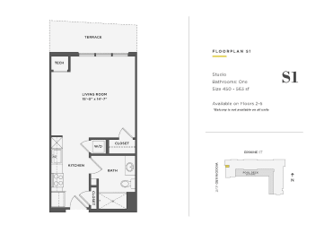 Floor Plan Studio Unit - S1