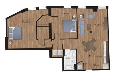 Floor Plan  2 Bedroom