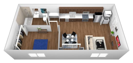 1 Bed 1 Bath C at The Fairfax Flats Apartments, Los Angeles, CA