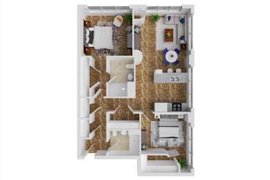 a floor plan of a two bedroom apartment