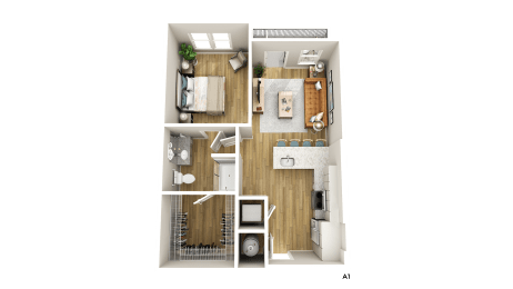 1 bed 1 bath at Woodlands Creekside Apartments, McDonough