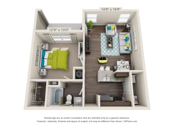 A1G Floor Plan at Echo at Lake Norman, North Carolina, 28117