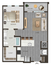 a floor plan of a house with bedrooms and a living room