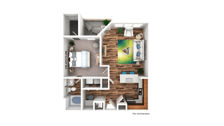 Amsterdam Floor Plan at The Pointe at Suwanee Station, Suwanee, 30024