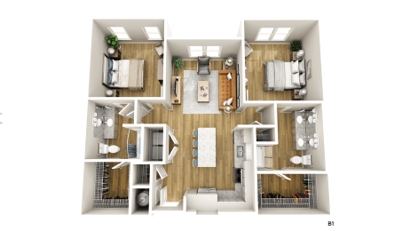 2 bed 2 bath at Woodlands Creekside Apartments, Georgia, 30253
