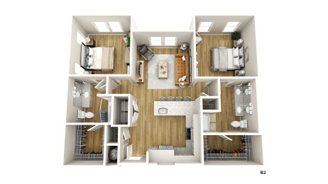 2 bed 2 bath A at Woodlands Creekside Apartments, McDonough, GA, 30253