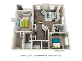 B2 Floor Plan at Echo at Lake Norman, Mooresville, NC 28117