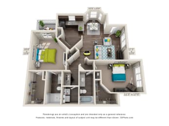 B4 Floor Plan at Echo at Lake Norman, Mooresville, 28117