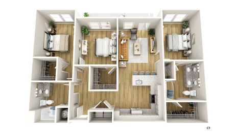 3 bed 2 bath at Woodlands Creekside Apartments, McDonough, Georgia
