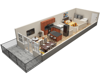 Studio 1 bed 1 bath E2 at Mariposa Lofts, Atlanta, 30307