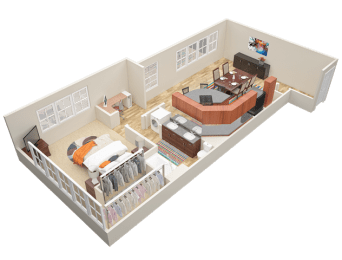 1 bed 1 bath A3  at Mariposa Lofts, Atlanta, GA, 30307