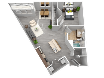 Glenwood - a4 Floor plan at Glenwood Park Lofts, Atlanta