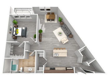 Glenwood - a5 Floor plan at Glenwood Park Lofts, Atlanta