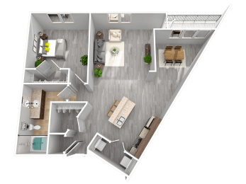 Glenwood - a7 Floor plan at Glenwood Park Lofts, Atlanta