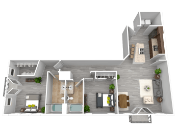 Glenwood - b2 Floor plan at Glenwood Park Lofts, Atlanta