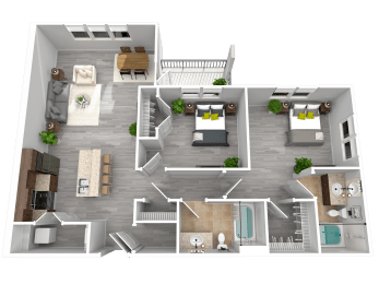 Glenwood - b4 Floor plan at Glenwood Park Lofts, Atlanta