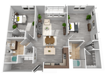Glenwood - c2 Floor plan at Glenwood Park Lofts, Atlanta