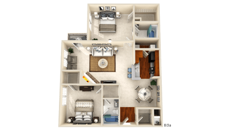 B3a--2 Bed/ 2 Bath