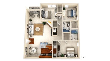 C2a--3 Bed/ 2 Bath