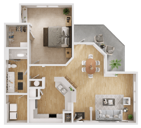 a floor plan of a two bedroom apartment