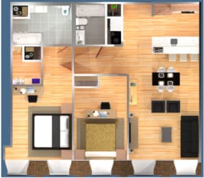 PM2cL-T Floor plan at Ponemah Mills in Taftville, CT, 06380