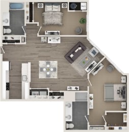 Two Bed Two Bath at Eden & Main 55+ Apartments, Southington ,Connecticut, 06489