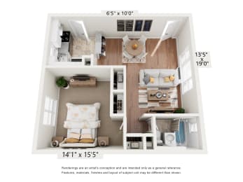 1 bed 1 bath at Greenfield Village Apartments, Rocky Hill, CT