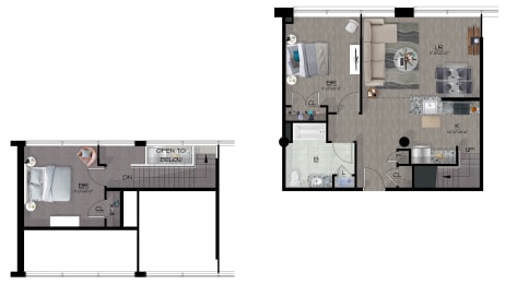 2 bed 2 bath B at Cherry Street Lofts, Bridgeport