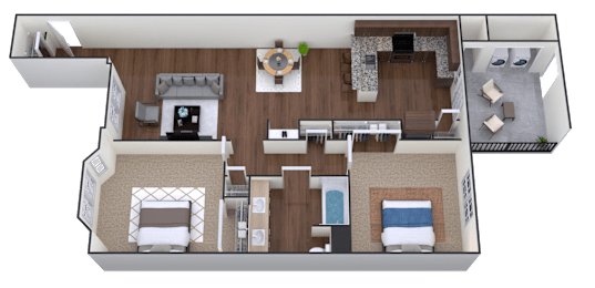 C Floor Plan at The Villas at Ellis Manor, Fresno