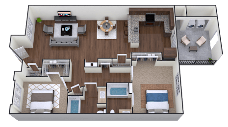 G Floor Plan at The Villas at Ellis Manor, California