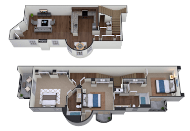 T1 Floor Plan at The Villas at Ellis Manor, Fresno, CA