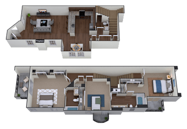 T2 Floor Plan at The Villas at Ellis Manor, Fresno, 93720