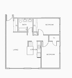  Floor Plan Two Bedroom