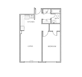  Floor Plan One Bedroom