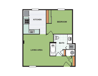 Floor Plan  Standard One Bedroom (SR5)