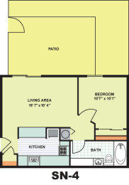 Floor Plan  Standard One Bedroom (SN4)